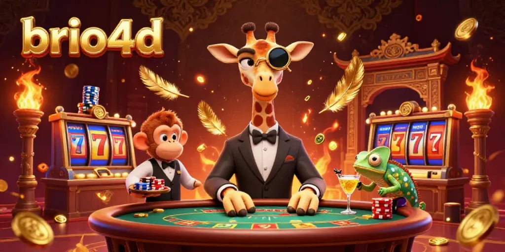 Experience brio4d's vibrant casino culture with a high-roller giraffe and a dazzling VIP poker scene.