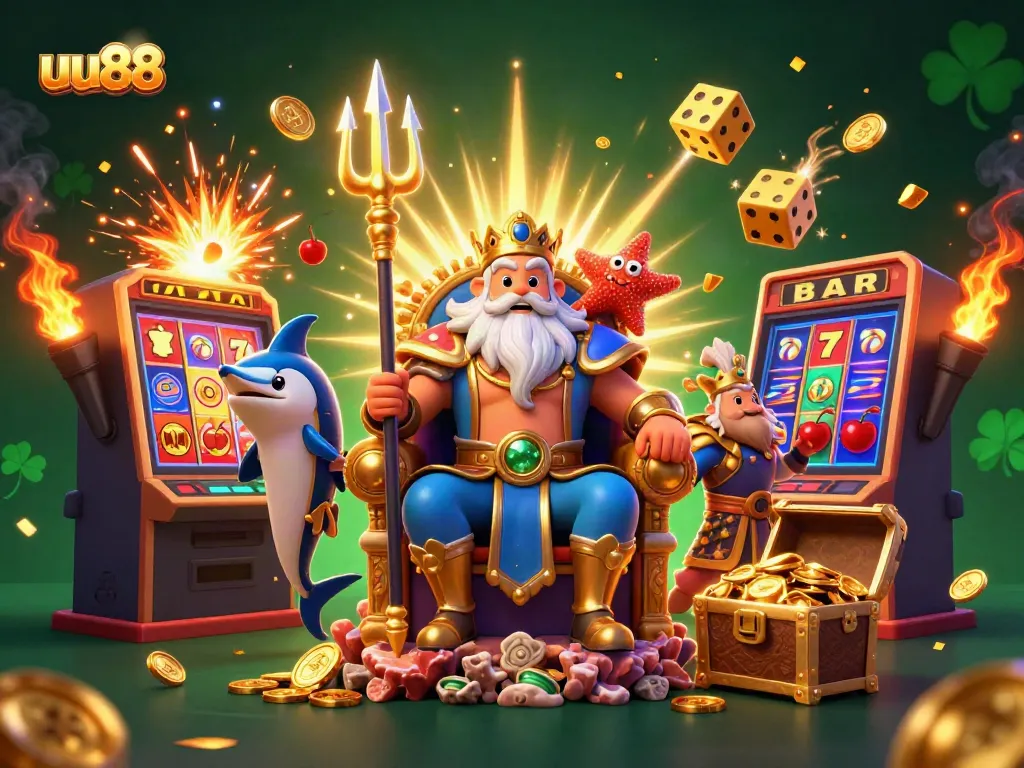 Win big with uu88 at the exciting slot machine jackpot featuring Neptune and friends!