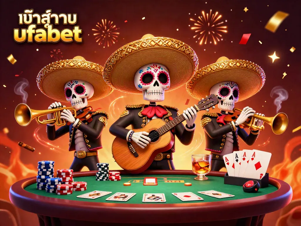 Engage in high-stakes poker with the vibrant skeleton mariachi band while enjoying a secure เข้าสู่ระบบ ufabet experience.