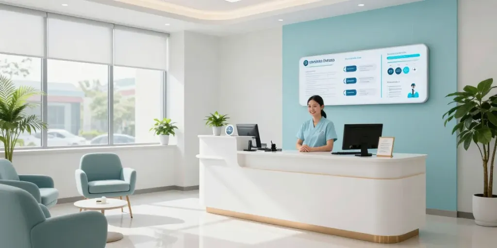 PeRx peptides consultation area featuring friendly staff and clean medical environment.