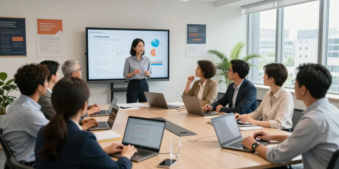 Coaching for business leaders in an engaging workshop environment, emphasizing collaboration and growth.