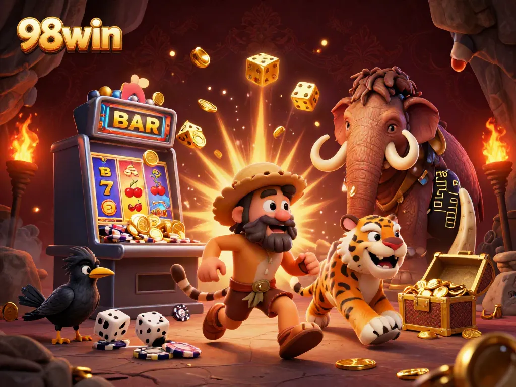 Experience the thrill at 98win with dynamic prehistoric casino elements and vivid gaming visuals.